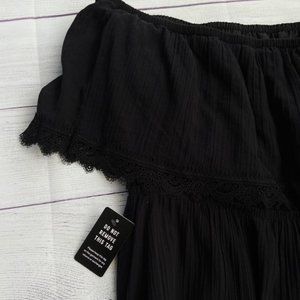 NWT $88.00 Express Strapless Lace Trim Midi Dress